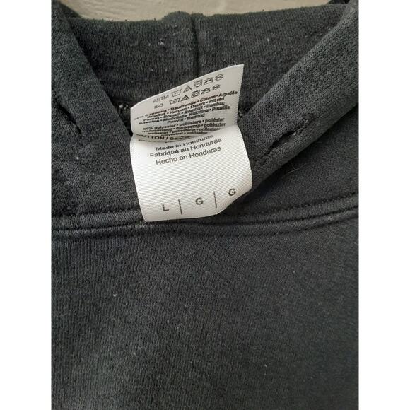 Country Life Hoodie Black Gildan Sweater Antlers Men's Size L - Picture 6 of 10